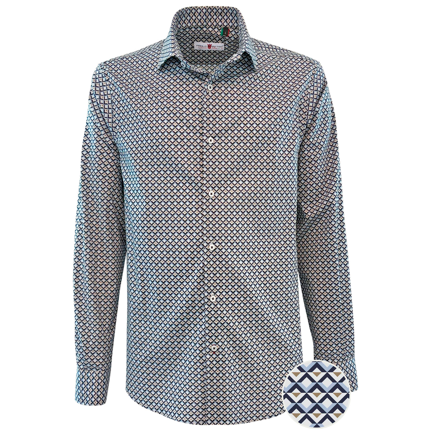 Camicia a fantasia geometrica - Image 1