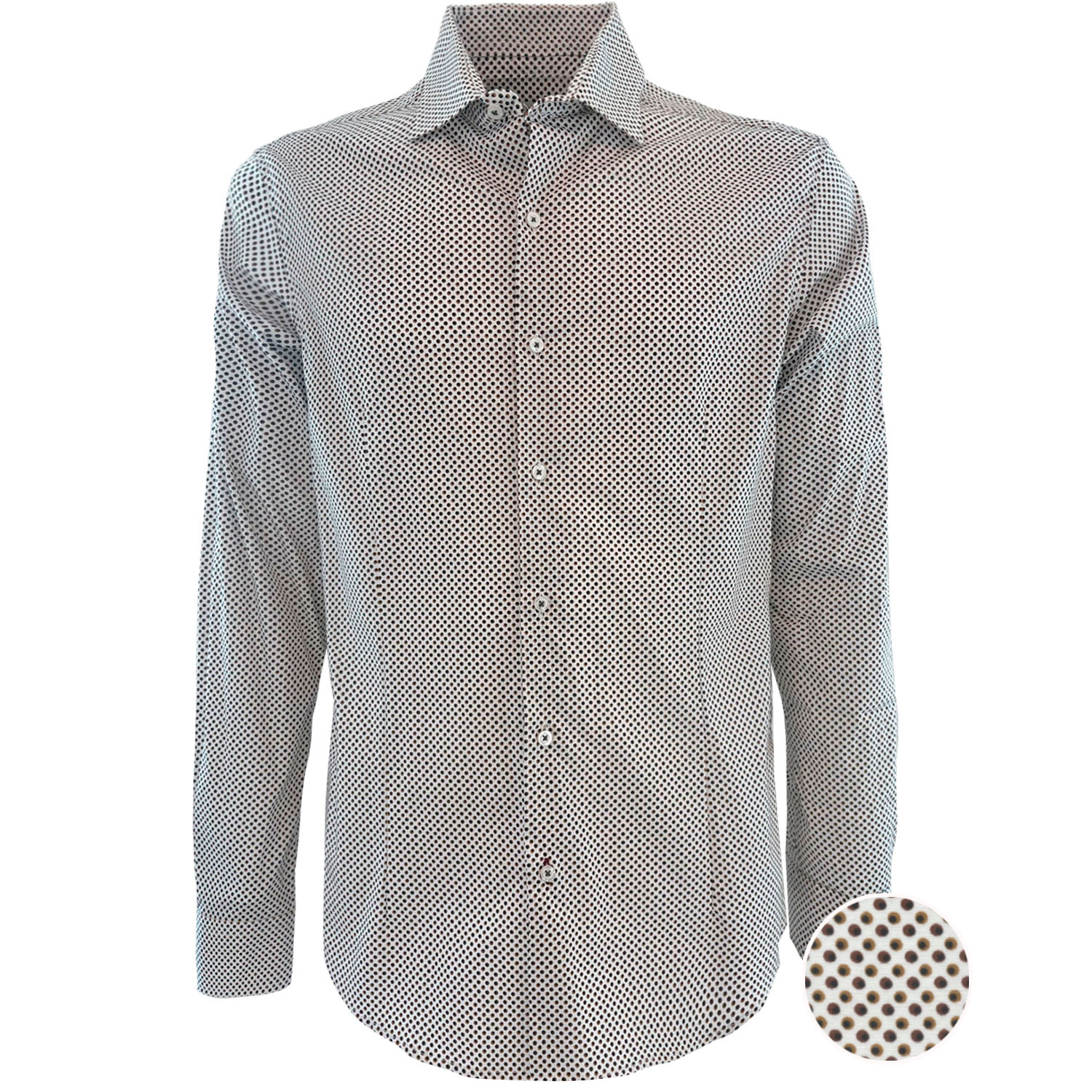 Camicia in micro fantasie - Image 1