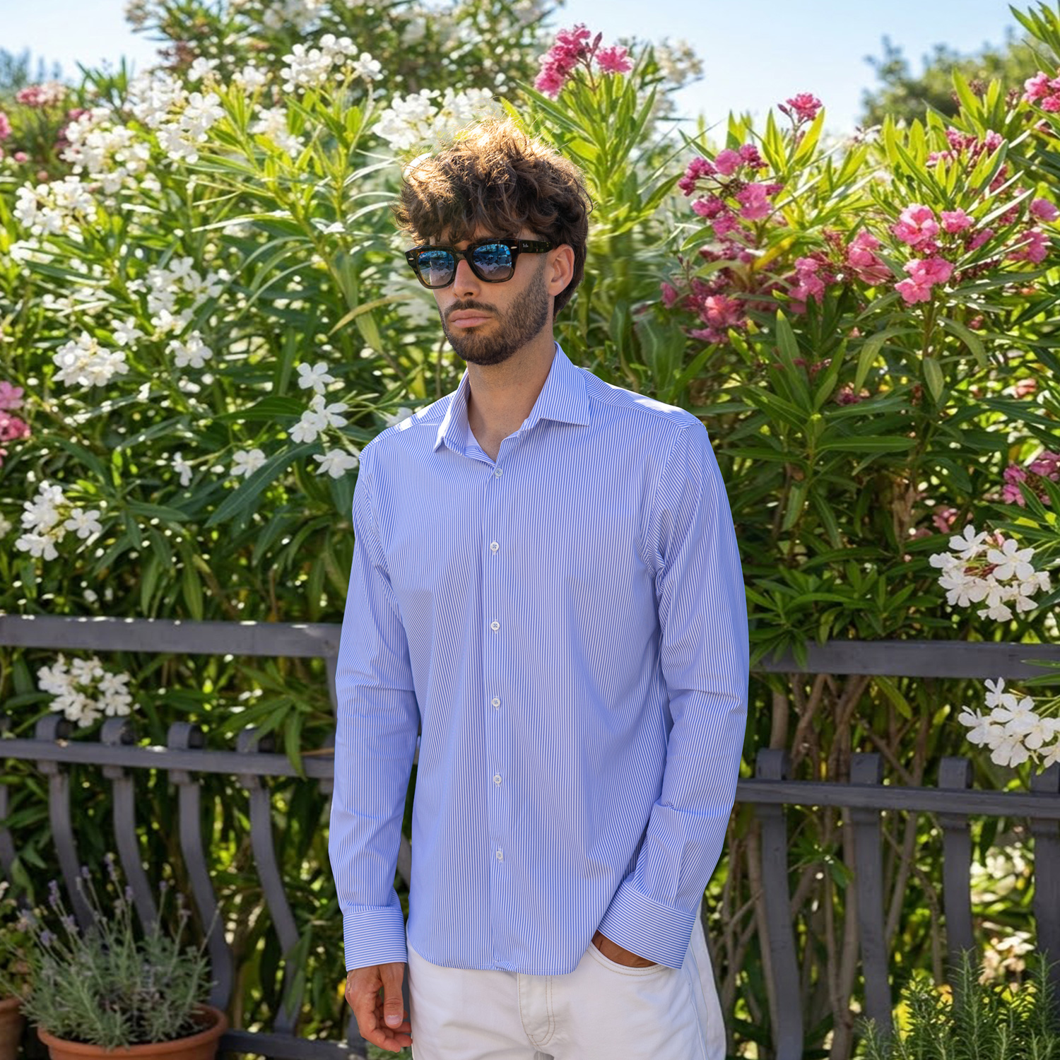 Camicia uomo art 2733 mod 2082 no stiro riga piccola - Image 3